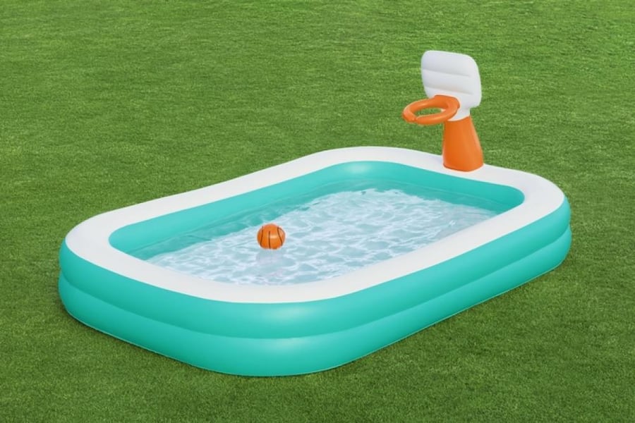 مسبح مع سلة كرة 2.51 م × 1.75 م × 51 سم – Bestway Dunk N' Splash Family Pool ll