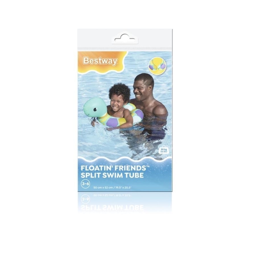 Children's animal design swimming ring 50 × 52 cm.— Bestway Floatin’ Friends Split Swim Tube