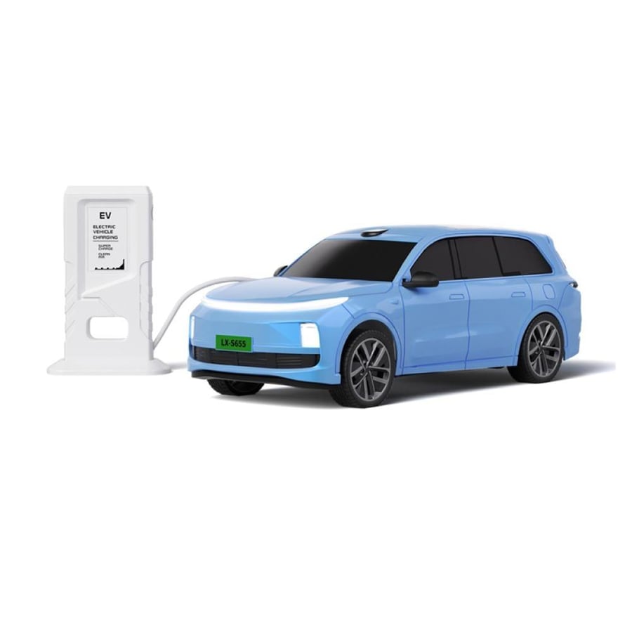 Electric car with remote control and charging station