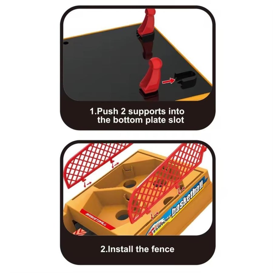A small basketball game launched with fingers