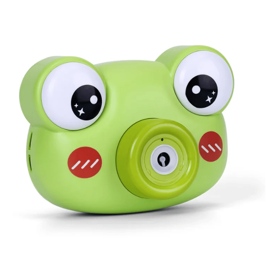Bubble camera game in the shape of a frog