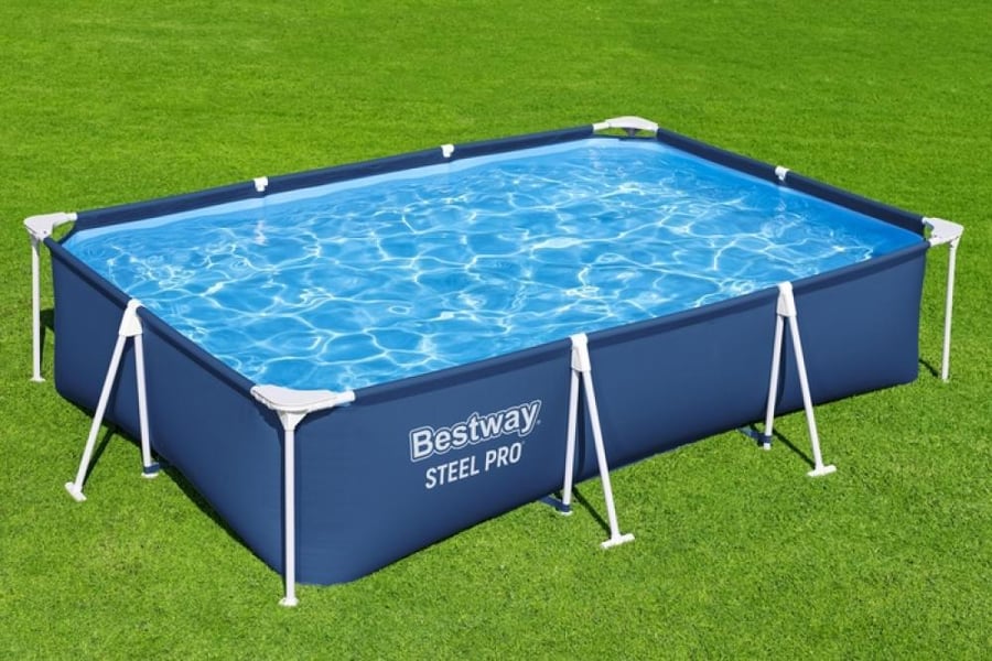 مسبح  مستطيل عائلي مع  مضخه فلتر  3.00م×2.00م×66سم  Bestway Steel Pro  dd