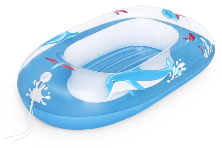 Children's boat dolphin design 102 cm × 69 cm (Bestway Floatin' Friends Baby Boat