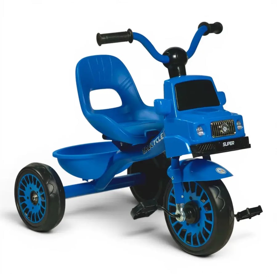 A bicycle shaped like a car for children