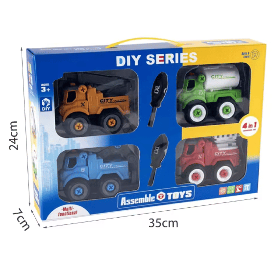 Rescue vehicles set 4 pieces