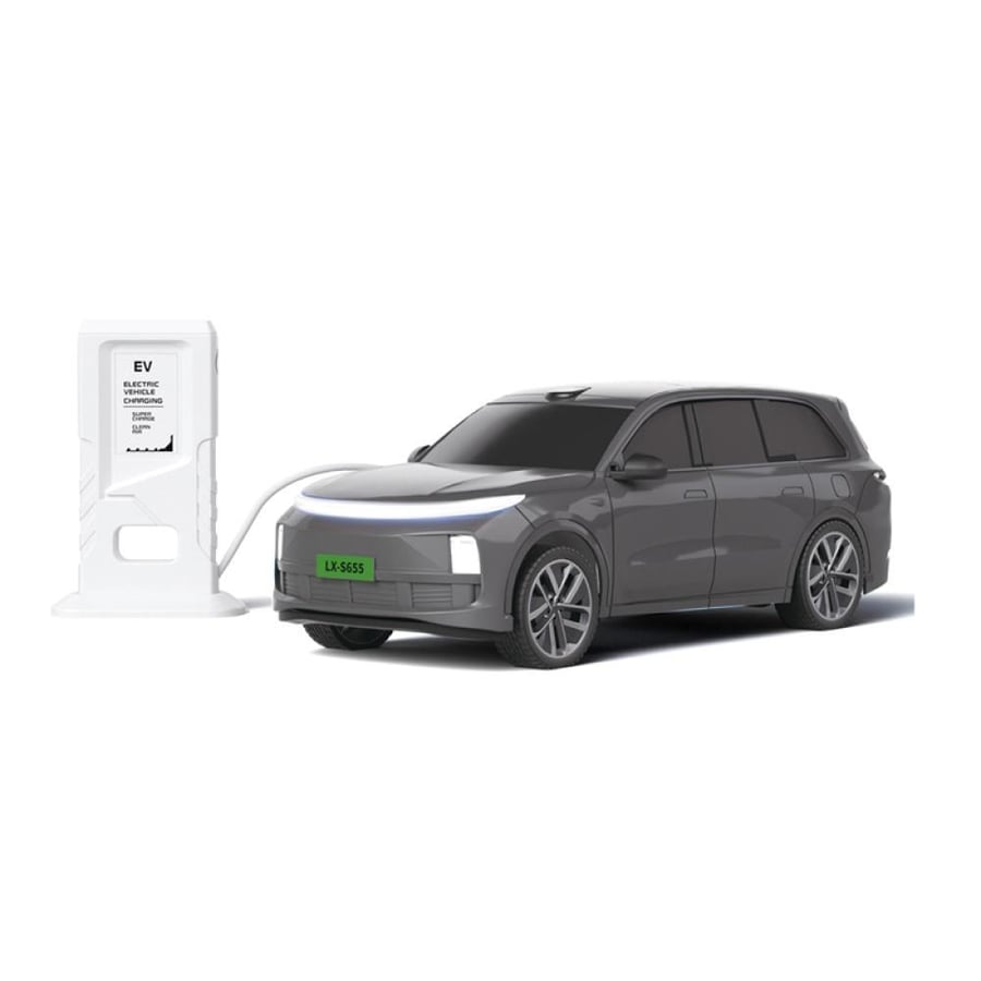 Electric car with remote control and charging station