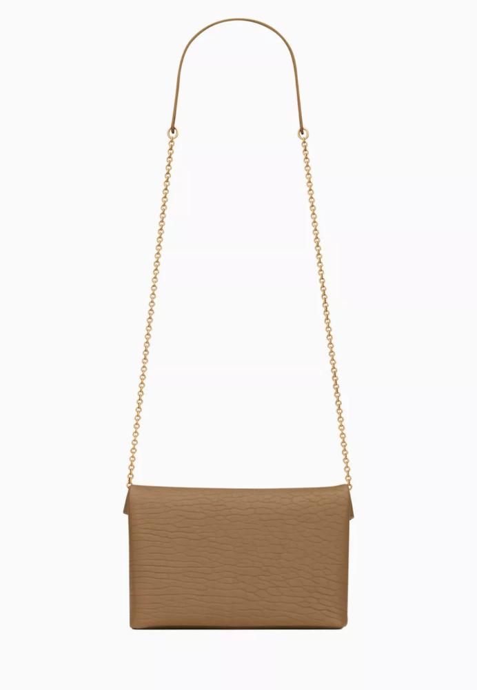 شنطة سان لوران SAINT LAURENT Cassandre Chain Clutch in Lambskin Leather