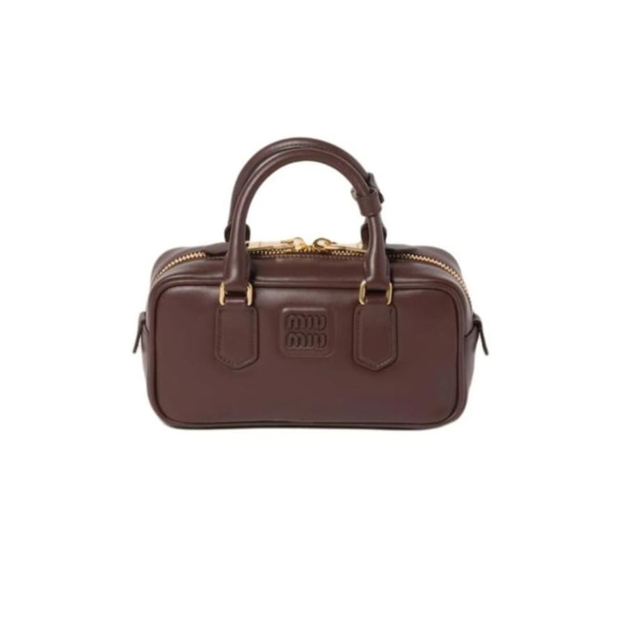 شنطة ميو ميو MIU Arcadie Leather Crossbody Hobo Handbag Women Camera With Top Handle