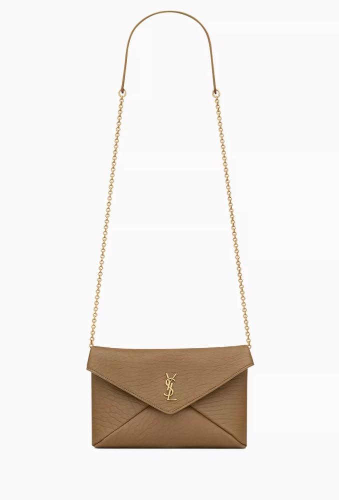 شنطة سان لوران SAINT LAURENT Cassandre Chain Clutch in Lambskin Leather