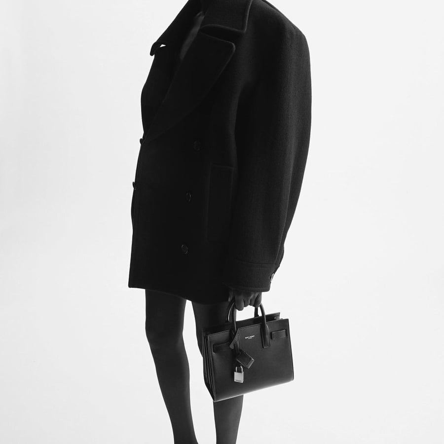 شنطة سان لوران نانو SAINT LAURENT Cassandre Chain Clutch in Lambskin Leather