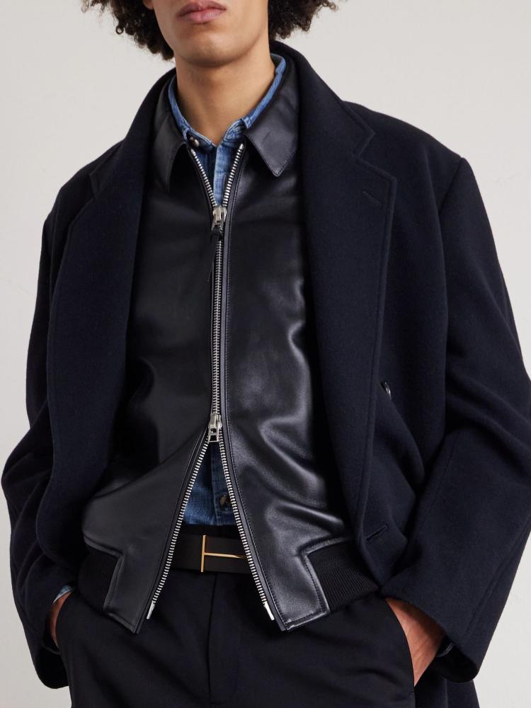 حزام توم فورد Full-Grain Leather Belt