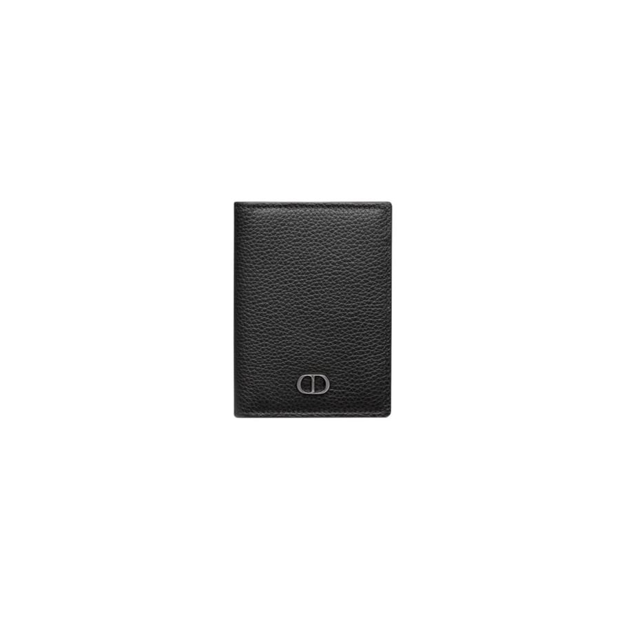 محفظة ديور اسود CD Icon Vertical Bifold Card Holder