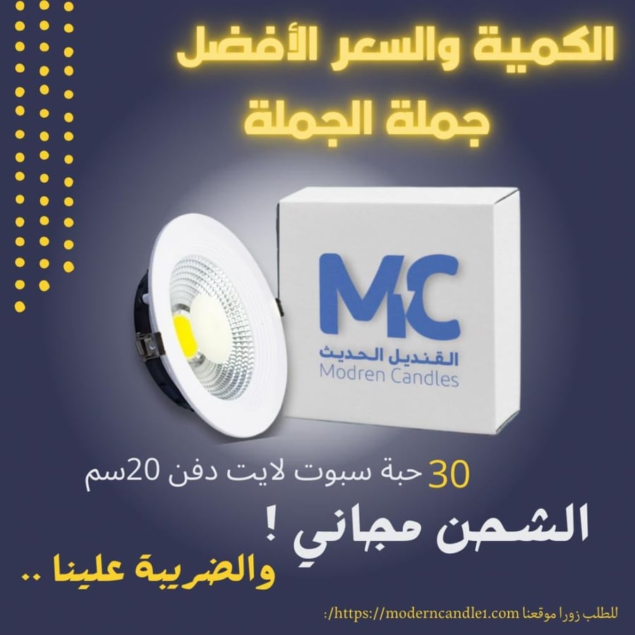 كرتون 30 حبة سبوت لايت دفن 20  سم  30 واط