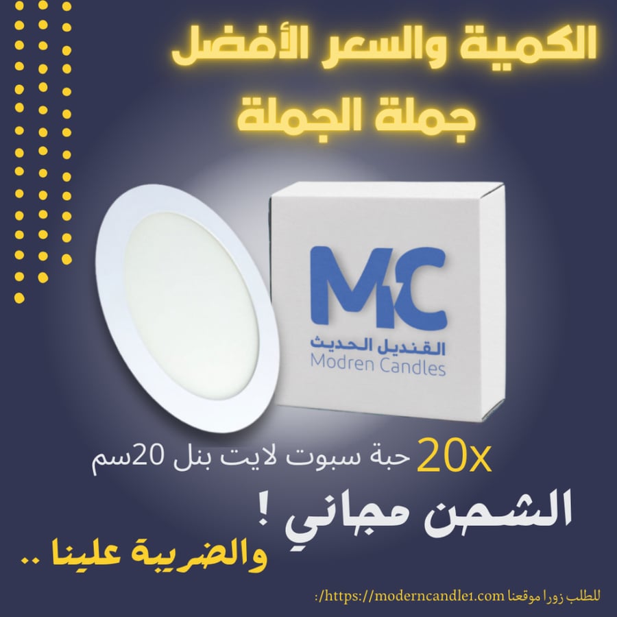 كرتون 20 حبة سبوت لايت  دفن 20 سم  ثلجي SMD