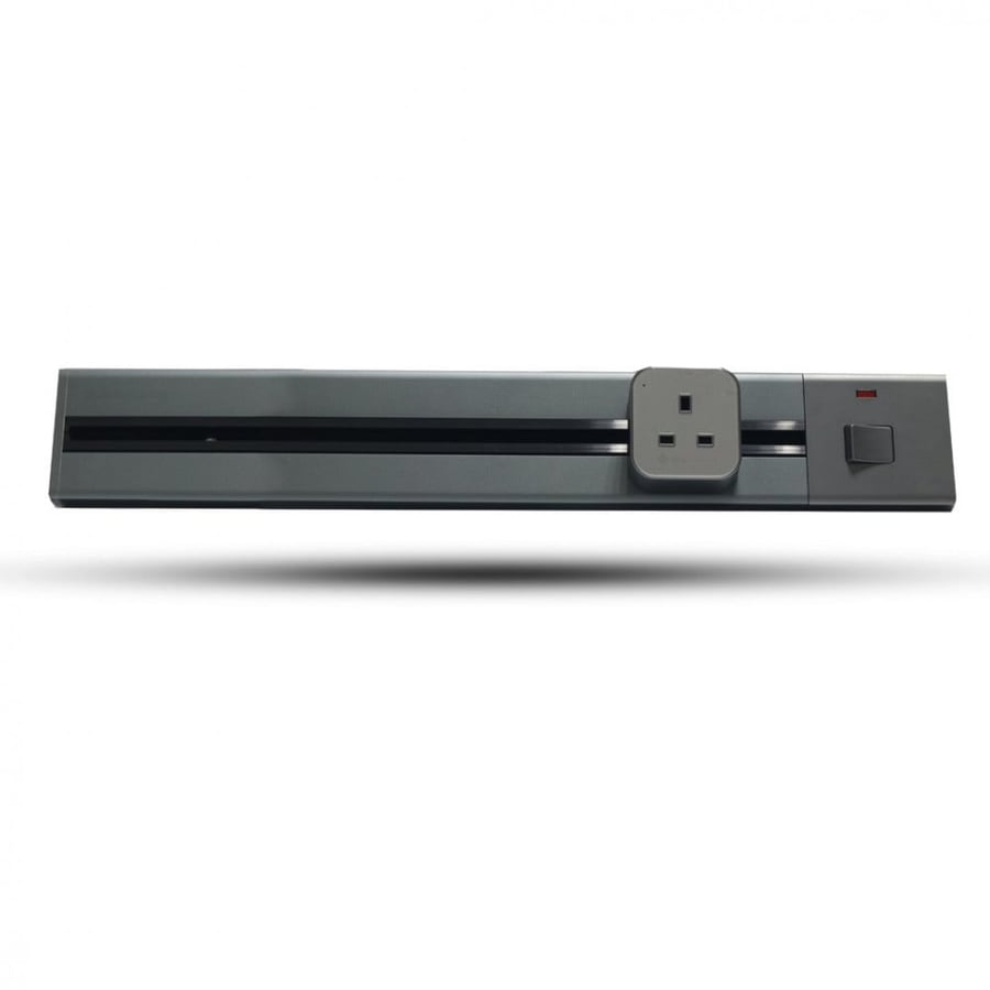 Electrical conduit path set 80 cm with 5 electrical outlets, gray color