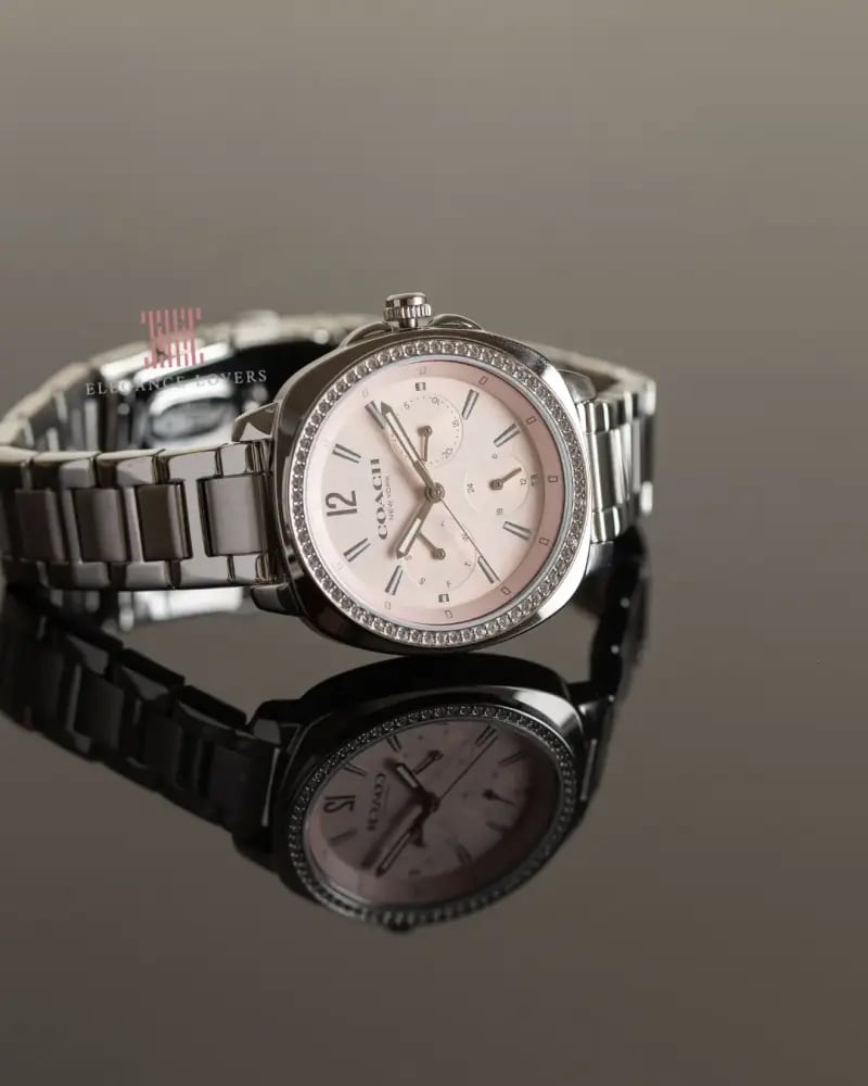 ساعة نسائية ماركة كوتش Kitt Chronograph Silver