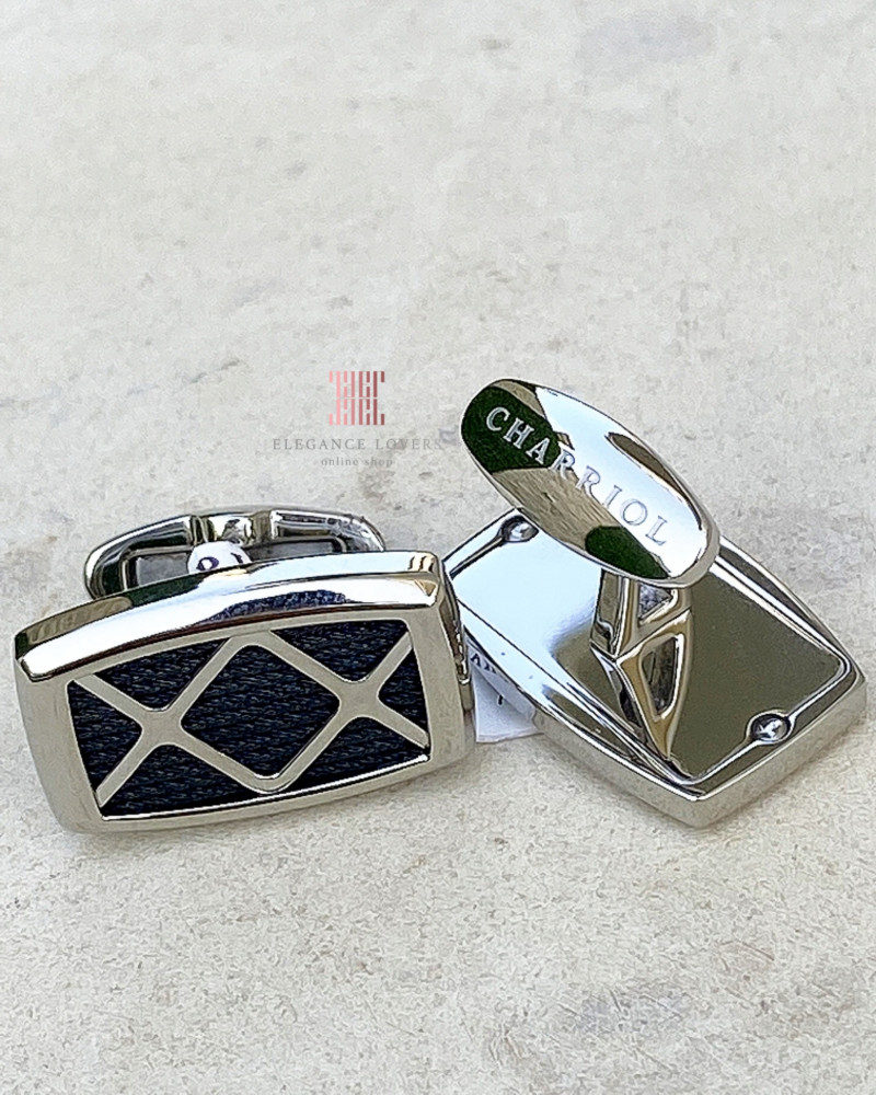 كبك رجالي ماركة شاريول - Black with Cross Diamond Shape