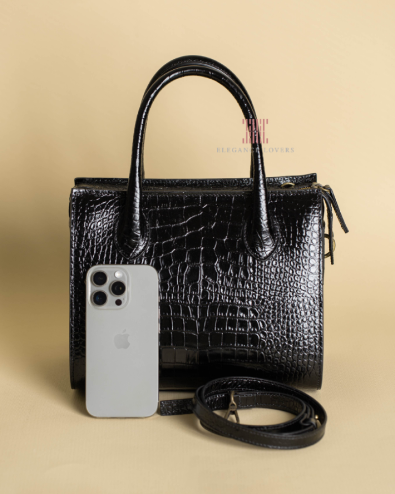 شنطة كتف ماركة روبرتو كافالي Black Croco