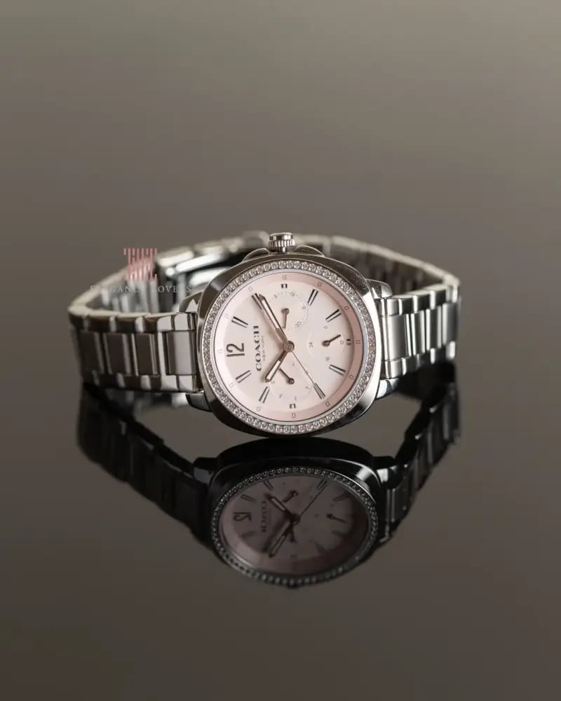 ساعة نسائية ماركة كوتش Kitt Chronograph Silver