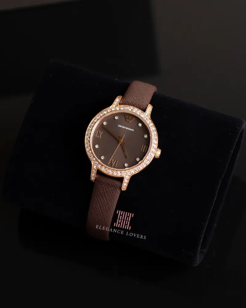ساعة نسائية كريستال ماركة امبريو ارماني AR11555