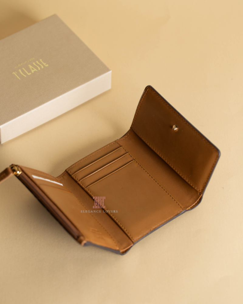 محفظة نسائية ماركة الفيرو مارتيني Brown Logo Small