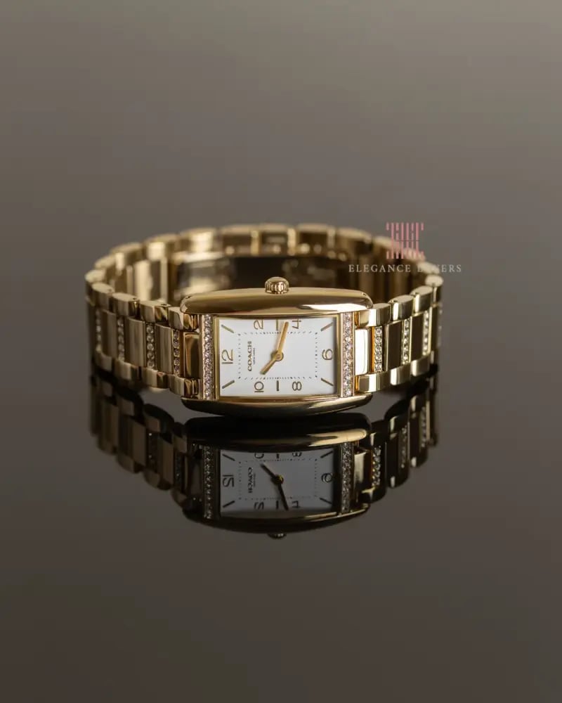 ساعة نسائية ماركة كوتش Reese Gold White Dial