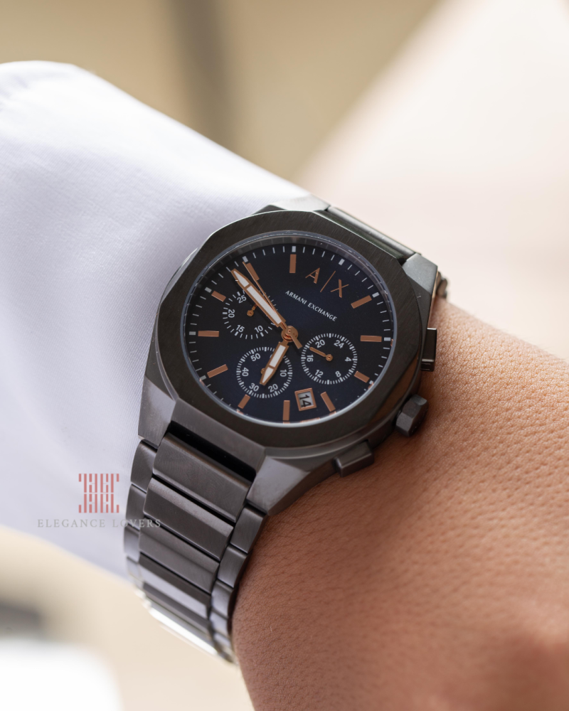 ساعة armani exchange اسود