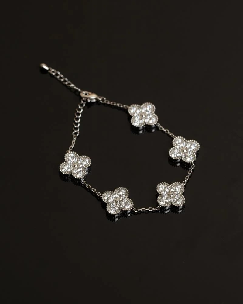 إسوارة فان كليف ديزاين كريستال مطلية ذهب ماركة Elegance Lovers