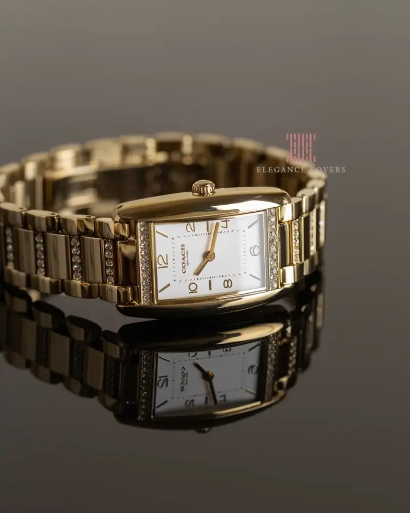 ساعة نسائية ماركة كوتش Reese Gold White Dial