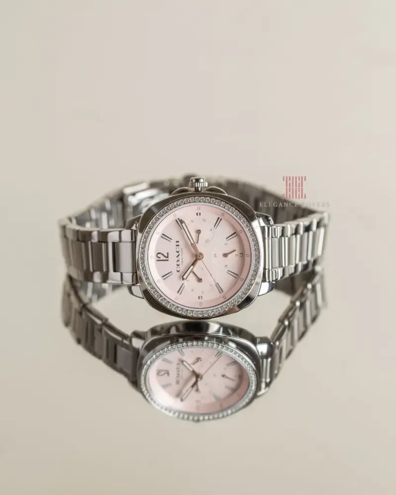 ساعة نسائية ماركة كوتش Kitt Chronograph Silver