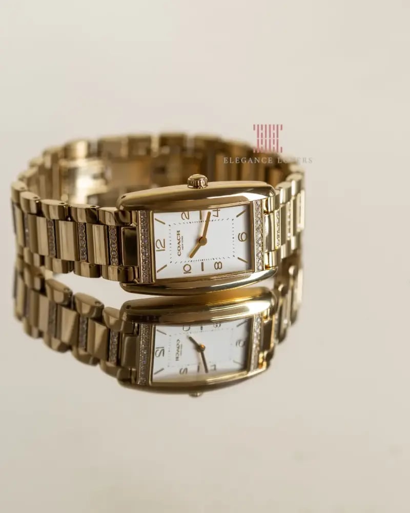 ساعة نسائية ماركة كوتش Reese Gold White Dial