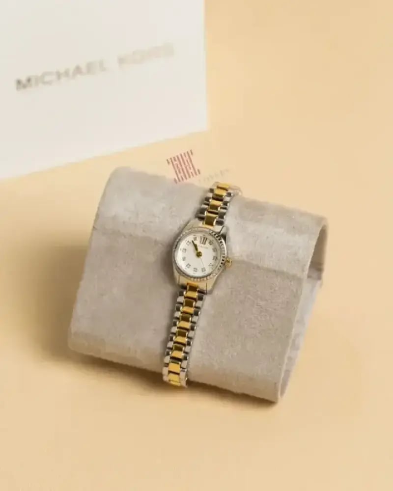 ساعة نسائية ماركة مايكل كورس Micro Lexington Pavé Two-Tone MK4903