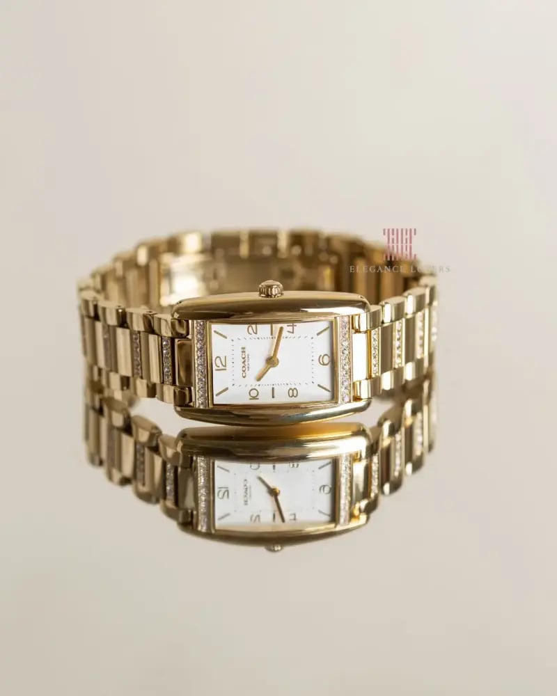 ساعة نسائية ماركة كوتش Reese Gold White Dial