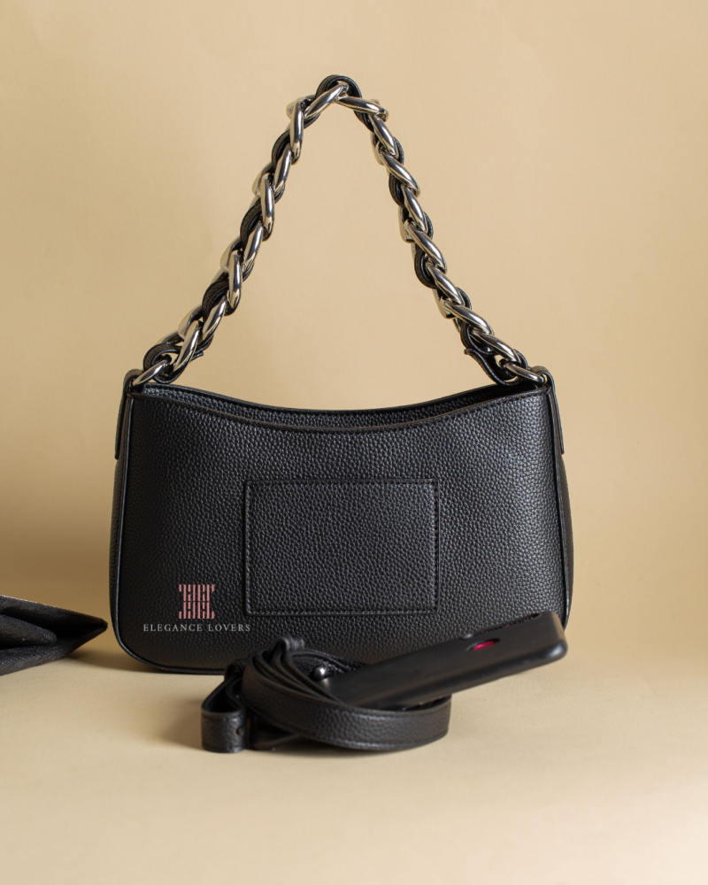 شنطة كتف صغيرة ماركة ارماني اكسشينج - Black Center Logo