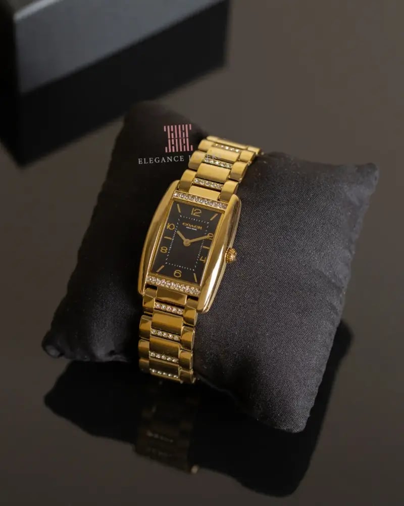 ساعة نسائية ماركة كوتش Reese Gold Black Dial