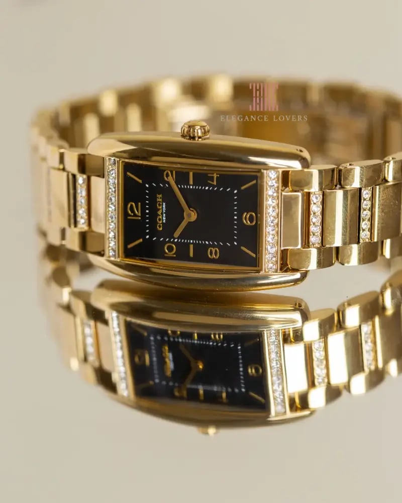 ساعة نسائية ماركة كوتش Reese Gold Black Dial