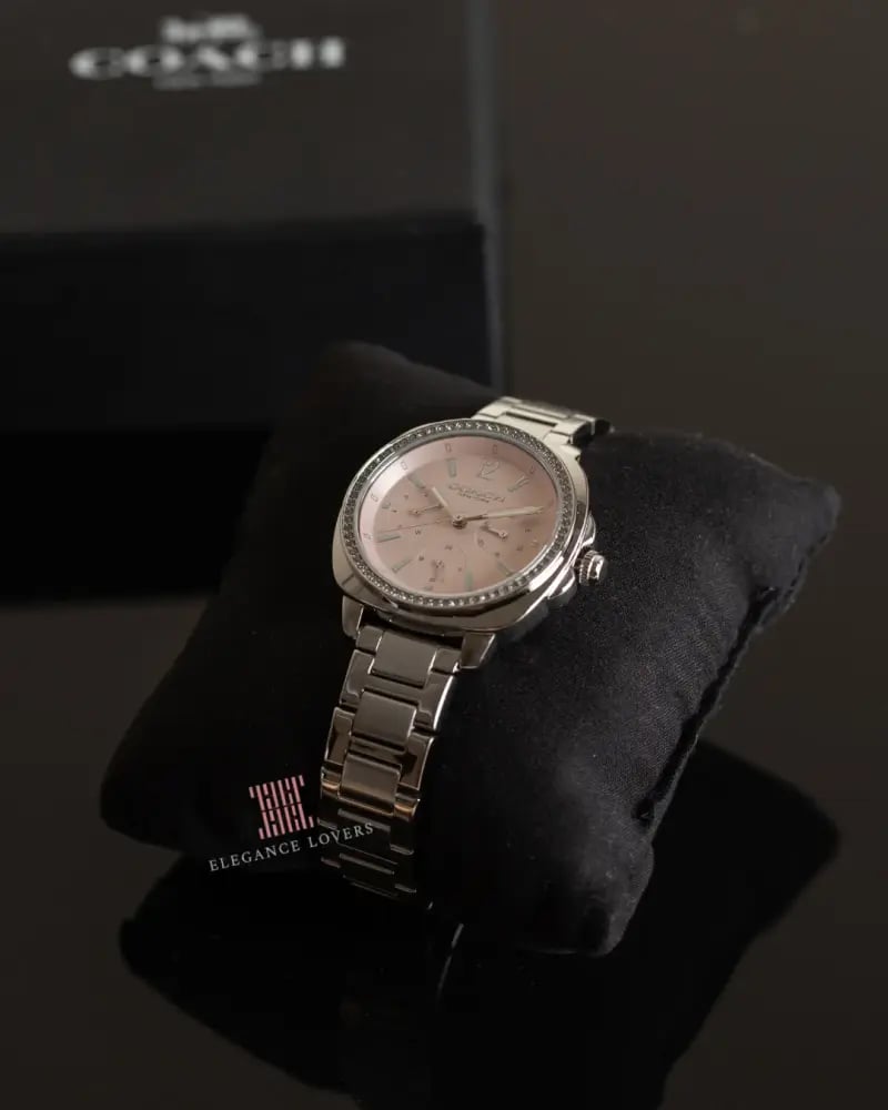 ساعة نسائية ماركة كوتش Kitt Chronograph Silver