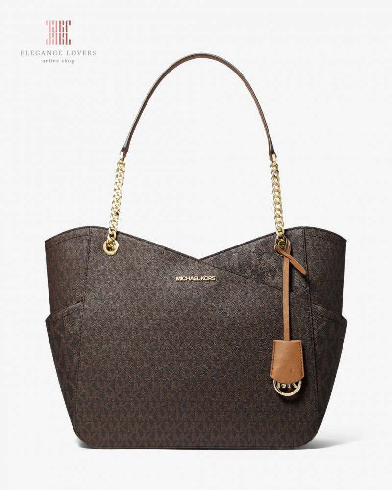 شنطة كتف ماركة مايكل كورس - MK Brown Signature Tote