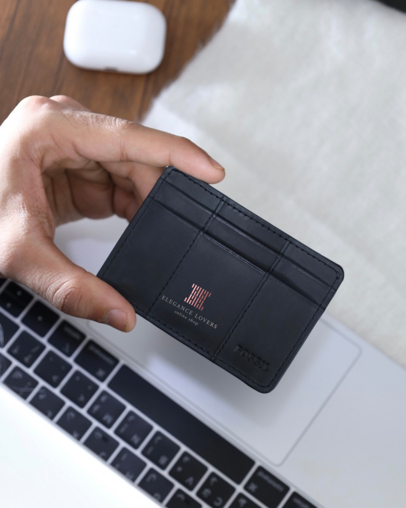 محفظة بطاقات ماركة فوسيل Black