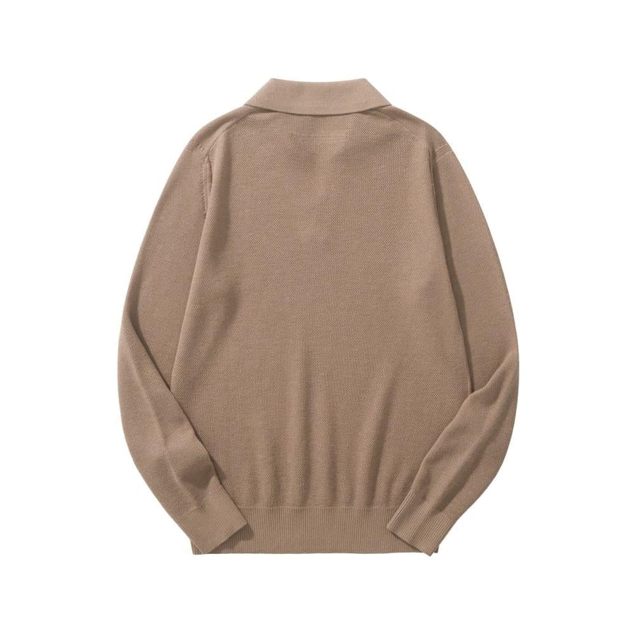 Luxury Knitted Long Sleeve Polo