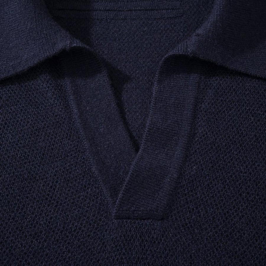 Luxury Knitted Long Sleeve Polo