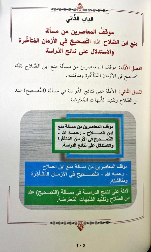 مسألة التصحيح في الاعصار المتأخرة
