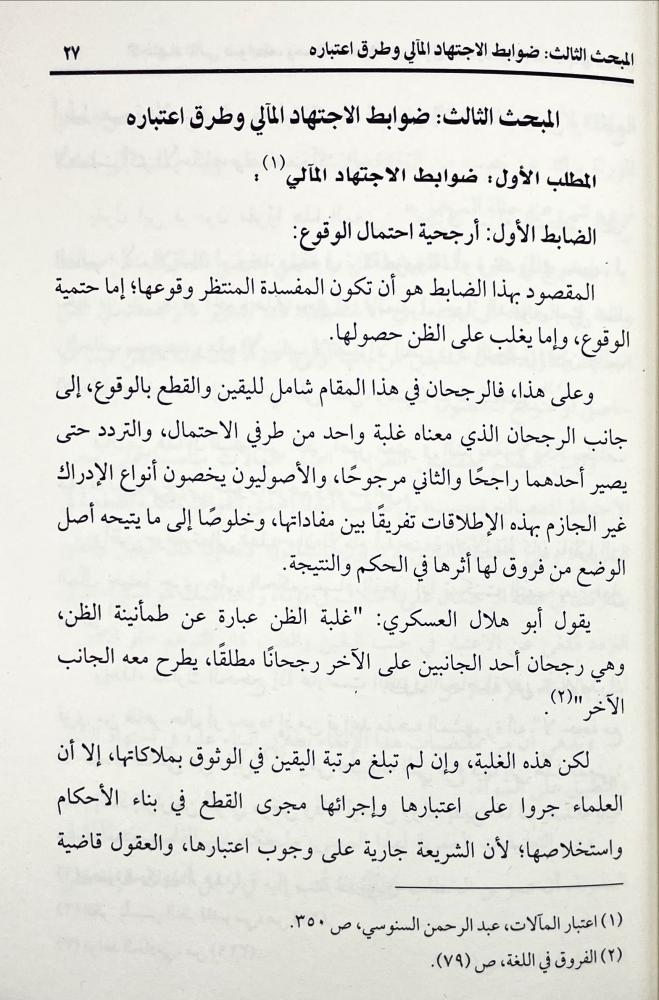 الاجتهاد المالي