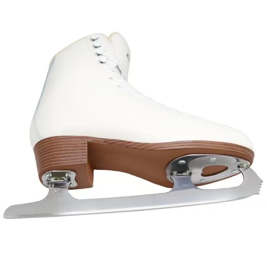 Elegant white ice skates for women, smooth performance on ice