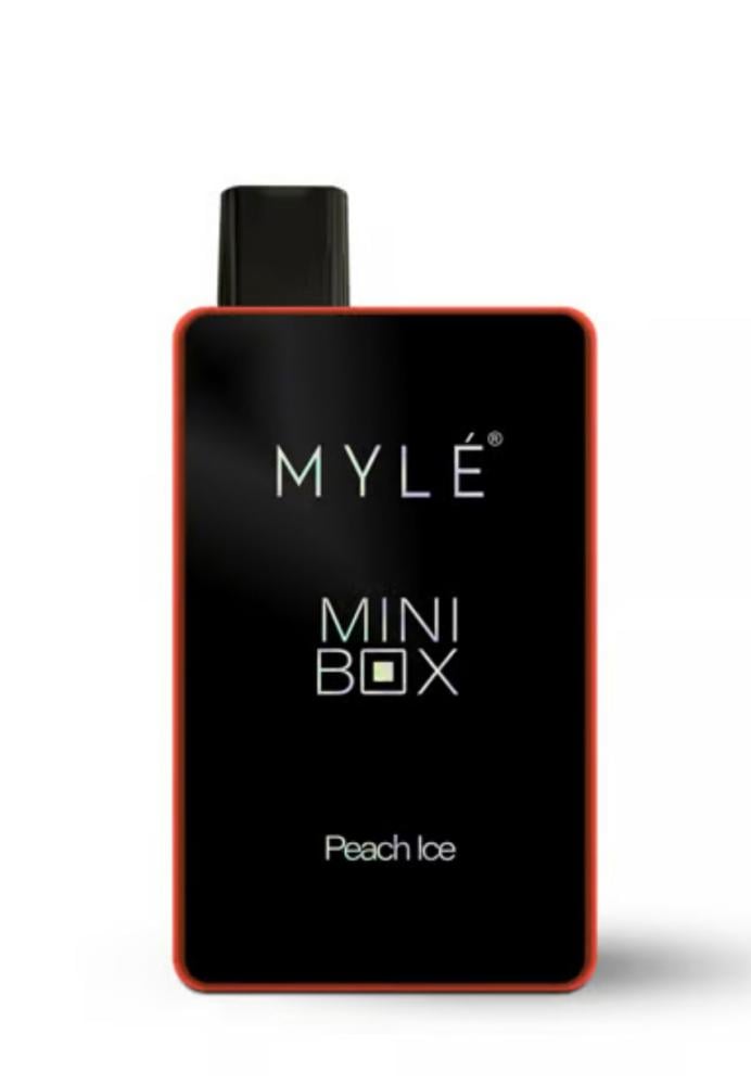 مايلي خوخ ايس ميني بوكس 1500 موشة myle peach ice mini box 1500 puffs