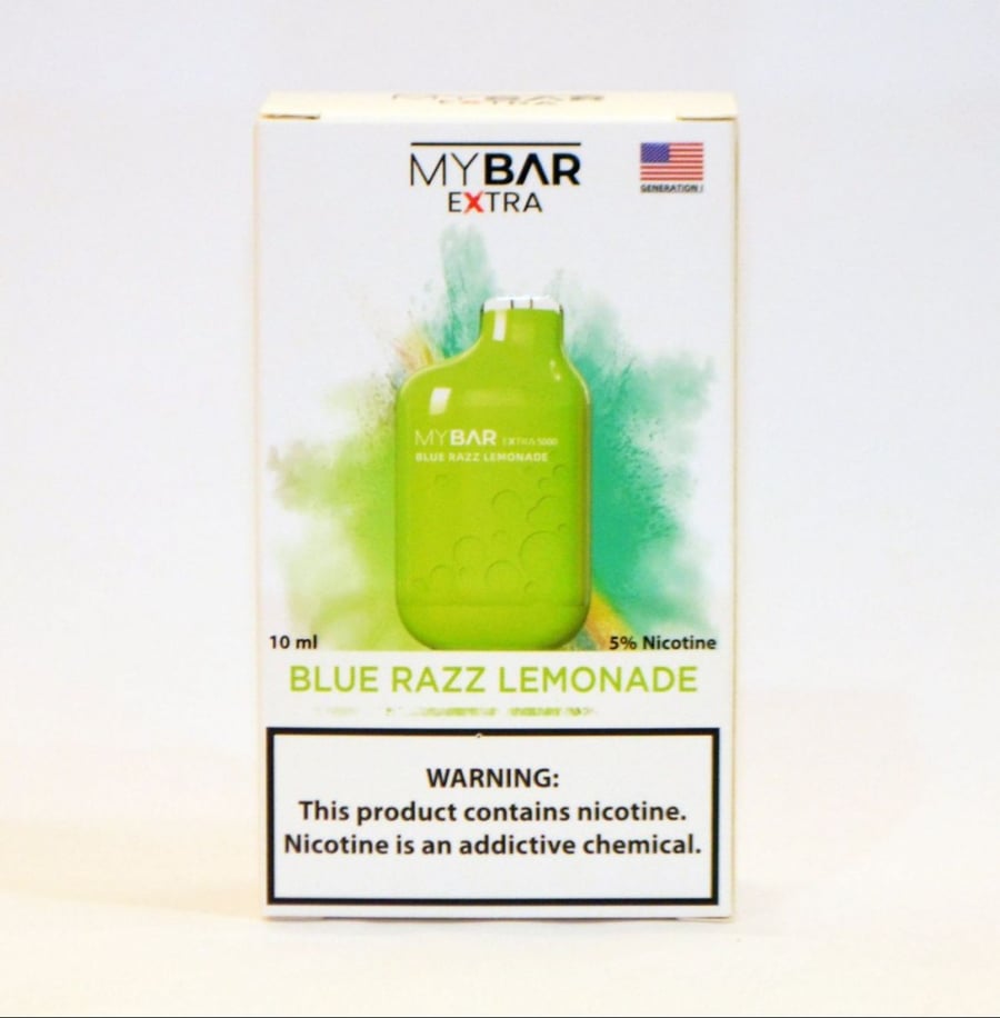 سحبة ماي بار 5000 موشه بنكهة بلو راز ليمون MY BAR 5000PUFFS BLUE RAZZ
