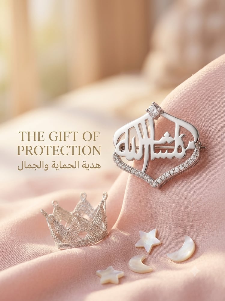 بروش ماشاء الله تصميم انيق فضة عيار 925