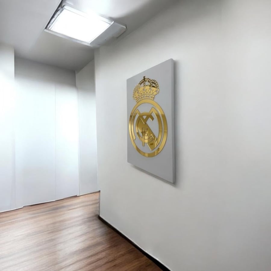 لوحة جدارية فاخرة بشعار ريال مدريد
