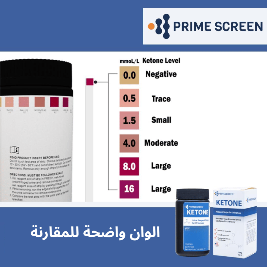 اشرطة تحليل كيتون البول