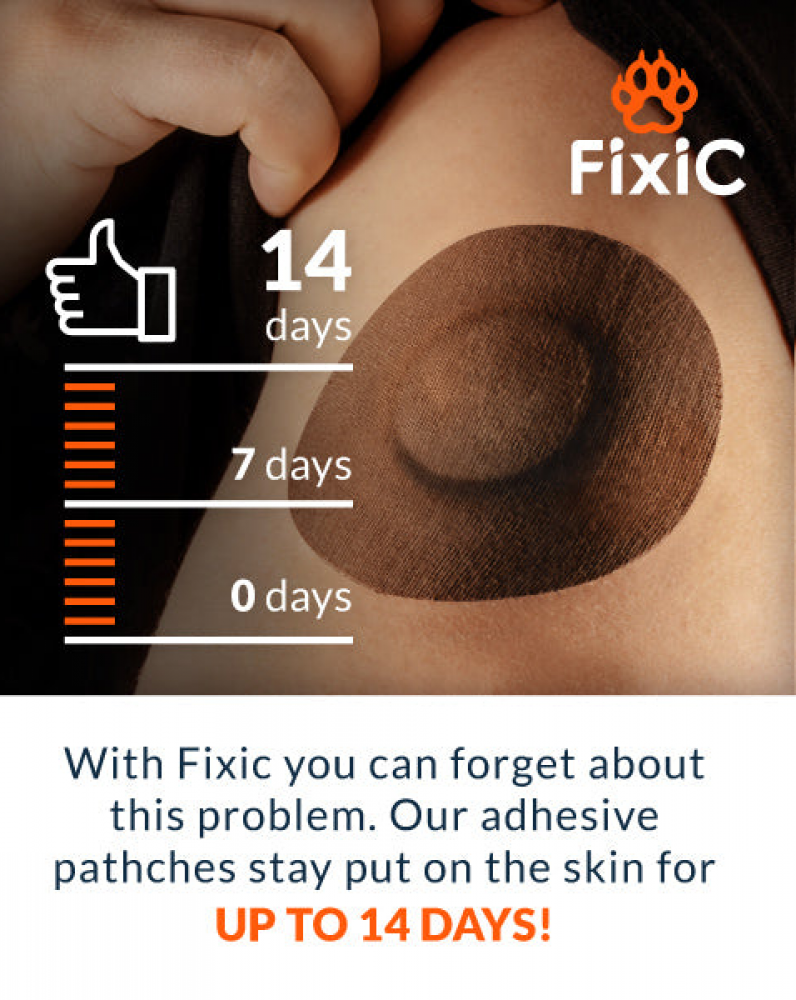 Fixic لاصق لون القهوة دائري الشكل بدون صمغ في المنتصف